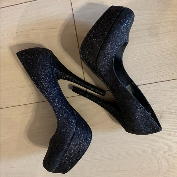 Black Glitter Stilettos - Picture 1 of 9